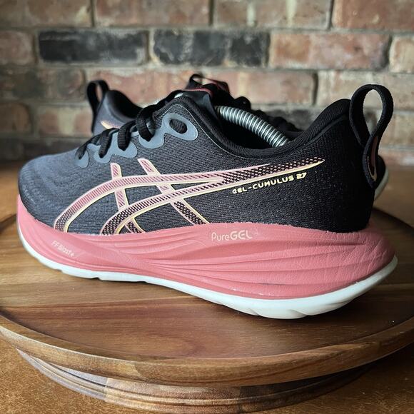 Asics Gel-Cumulus 27 Black Raspberry Road Running Sneakers Shoes Women's 8.5 - Picture 3 of 16
